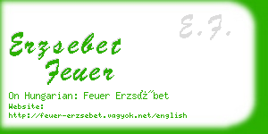 erzsebet feuer business card